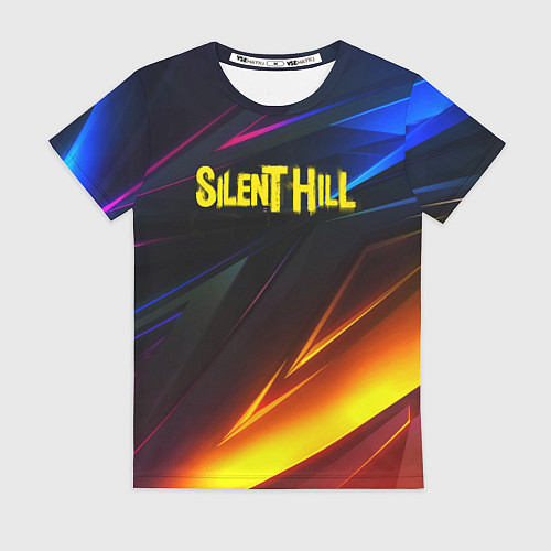 Женская футболка Silent hill stripes neon / 3D-принт – фото 1