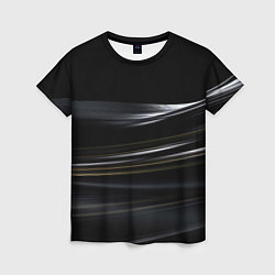 Женская футболка Black abstract background