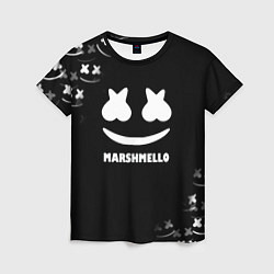 Футболка женская Marshmello белое лого, цвет: 3D-принт