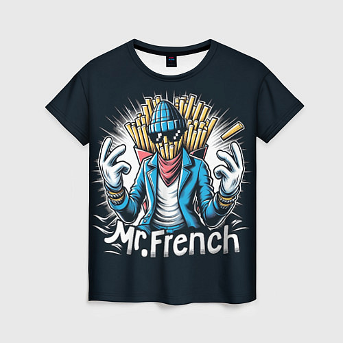 Женская футболка Mr French / 3D-принт – фото 1