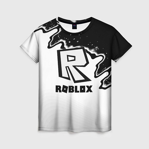 Женская футболка Roblox краски белые / 3D-принт – фото 1