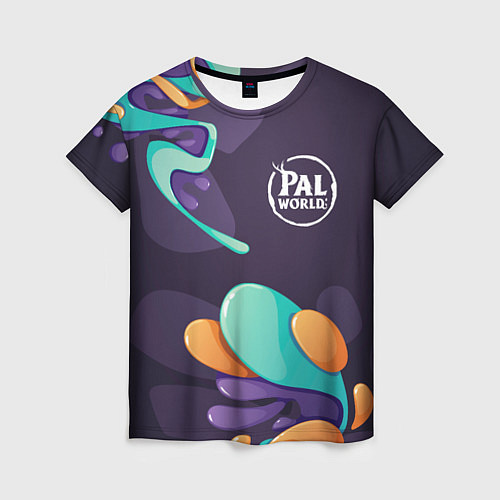 Женская футболка Palworld graffity splash / 3D-принт – фото 1