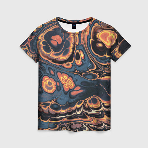 Женская футболка Абстрактный разноцветный узор / 3D-принт – фото 1