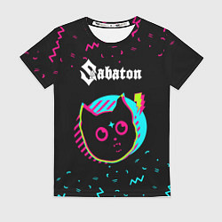 Женская футболка Sabaton - rock star cat