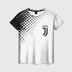 Женская футболка Juventus sport black geometry