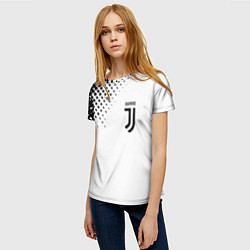 Футболка женская Juventus sport black geometry, цвет: 3D-принт — фото 2