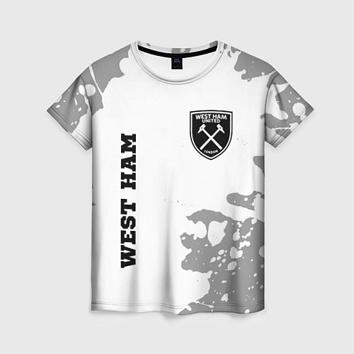 Женская футболка West Ham sport на светлом фоне вертикально / 3D-принт – фото 1