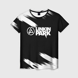 Футболка женская Linkin park рок бенд краски, цвет: 3D-принт