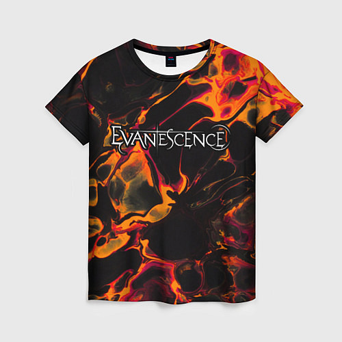 Женская футболка Evanescence red lava / 3D-принт – фото 1