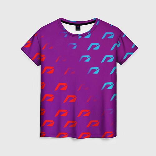Женская футболка НФС лого градиент текстура / 3D-принт – фото 1