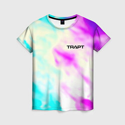 Женская футболка Trapt текстура градиент неоновые краски