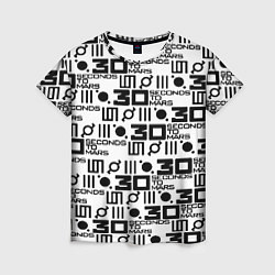 Женская футболка Thirty Seconds to Mars pattern rock