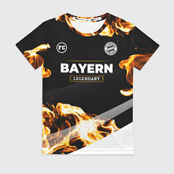 Футболка женская Bayern legendary sport fire, цвет: 3D-принт