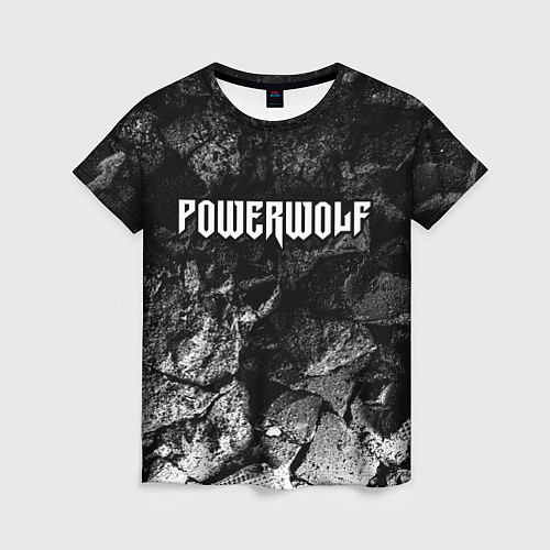Женская футболка Powerwolf black graphite / 3D-принт – фото 1