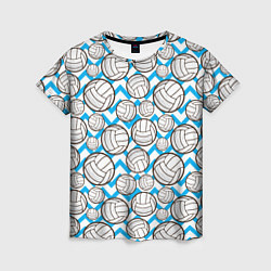 Женская футболка Мячи волейбольные паттерн