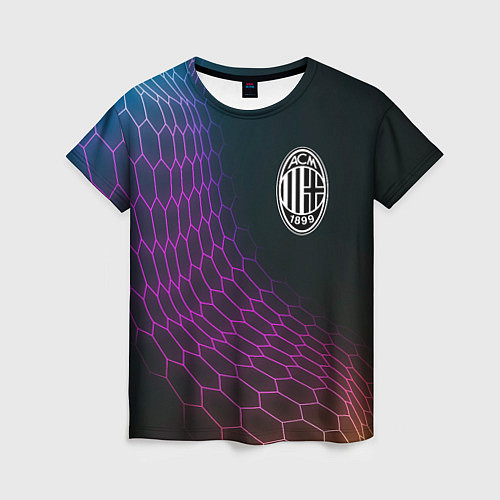 Женская футболка AC Milan футбольная сетка / 3D-принт – фото 1