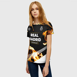 Футболка женская Real Madrid legendary sport fire, цвет: 3D-принт — фото 2