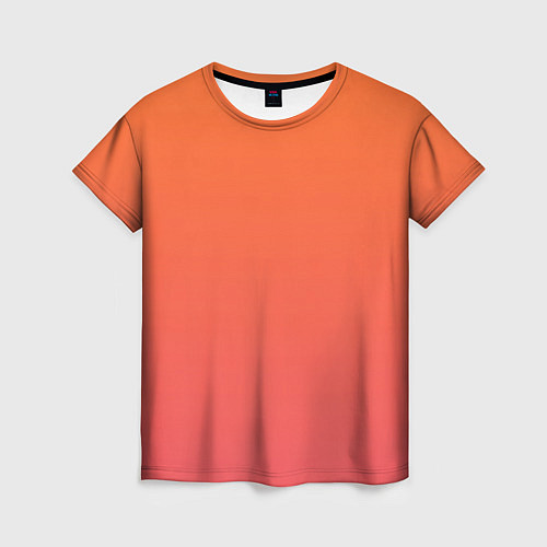 Женская футболка Градиент оранжево-розовый / 3D-принт – фото 1