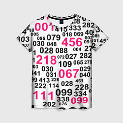 Женская футболка Игра в кальмара паттерн чисел