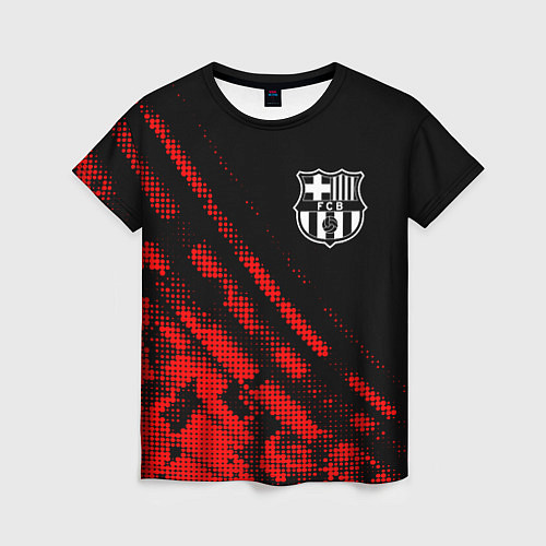 Женская футболка Barcelona sport grunge / 3D-принт – фото 1