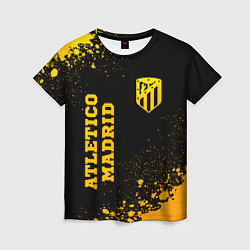 Женская футболка Atletico Madrid - gold gradient вертикально