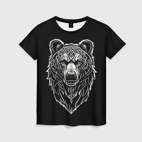 Женская футболка Медведь в славянском стиле / 3D-принт – фото 1