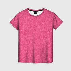 Футболка женская Текстура однотонный розовый Барби, цвет: 3D-принт