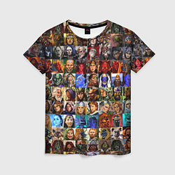 Женская футболка Портреты всех героев