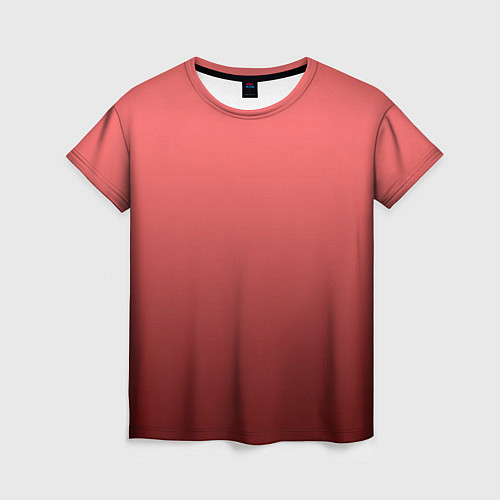 Женская футболка Оттенок розовый антик градиент / 3D-принт – фото 1