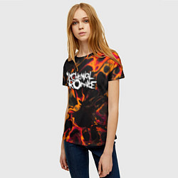 Футболка женская My Chemical Romance red lava, цвет: 3D-принт — фото 2