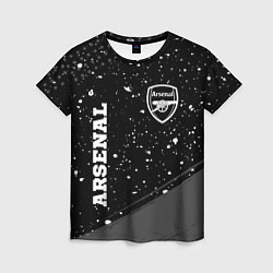 Женская футболка Arsenal sport на темном фоне вертикально