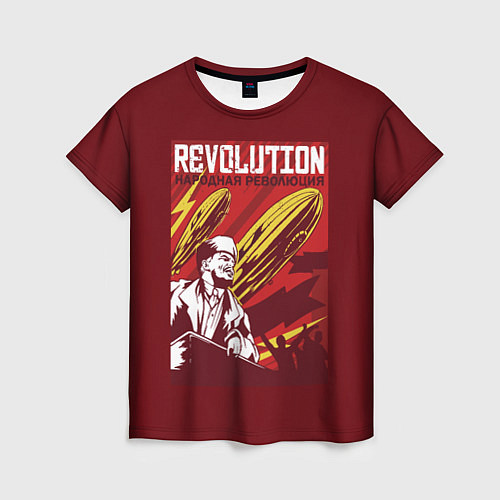 Женская футболка Народная революция с Лениным / 3D-принт – фото 1