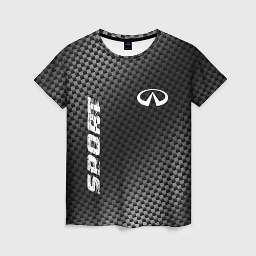 Женская футболка Infiniti sport carbon / 3D-принт – фото 1