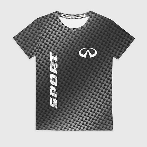 Женская футболка Infiniti sport carbon / 3D-принт – фото 1