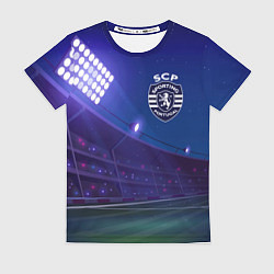 Женская футболка Sporting ночное поле