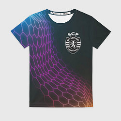 Женская футболка Sporting футбольная сетка