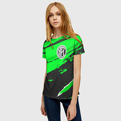 Футболка женская Inter sport green, цвет: 3D-принт — фото 2