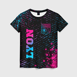 Женская футболка Lyon - neon gradient вертикально