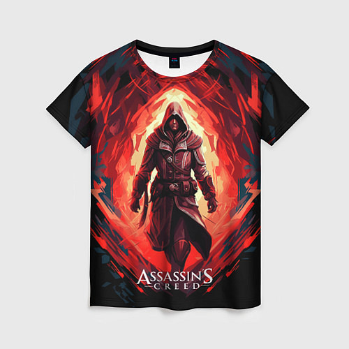 Женская футболка Assassins creed выход из огня / 3D-принт – фото 1