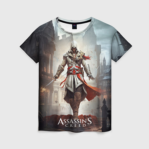 Женская футболка Assassins creed старый город / 3D-принт – фото 1