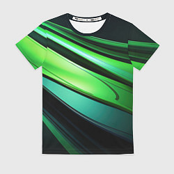 Женская футболка Абстрактные геометрические плавные линии минимализ