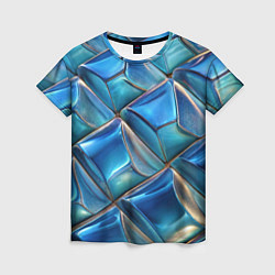 Женская футболка Объемная стеклянная мозаика