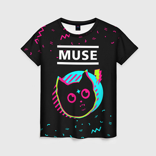 Женская футболка Muse - rock star cat / 3D-принт – фото 1