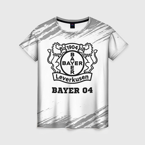 Женская футболка Bayer 04 sport на светлом фоне / 3D-принт – фото 1
