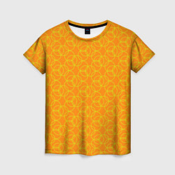 Женская футболка Паттерн из окружностей оранжевый