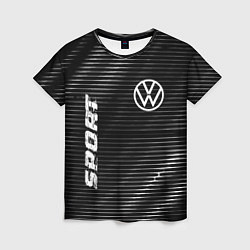 Футболка женская Volkswagen sport metal, цвет: 3D-принт
