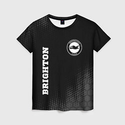 Женская футболка Brighton sport на темном фоне вертикально