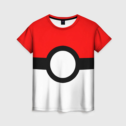 Женская футболка Pokeball texture / 3D-принт – фото 1