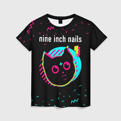 Женская футболка Nine Inch Nails - rock star cat / 3D-принт – фото 1