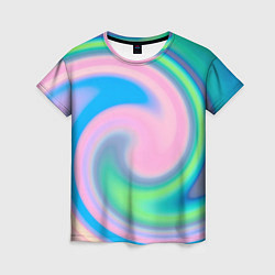 Женская футболка Абстрактный разноцветный круговорот